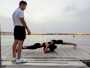 allenamento sul pontile del porto con Lorenzo Azzarone a Vieste nel Gargano